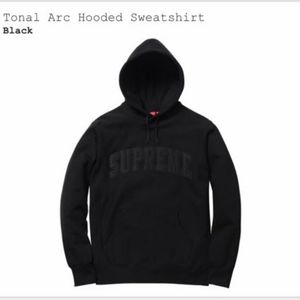 Supreme Black Tonal Arc Hoodie Large